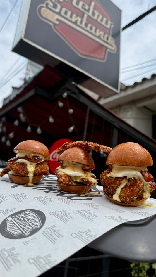 3 Mini Hamburguesas Chicken Bacon - Festival Pollo Colombiano
